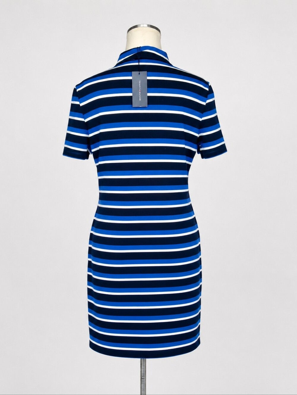 Tommy Hilfiger Cotton Knit Sheath Dress Cobalt Sz L $79.50 NWT - Picture 4 of 7